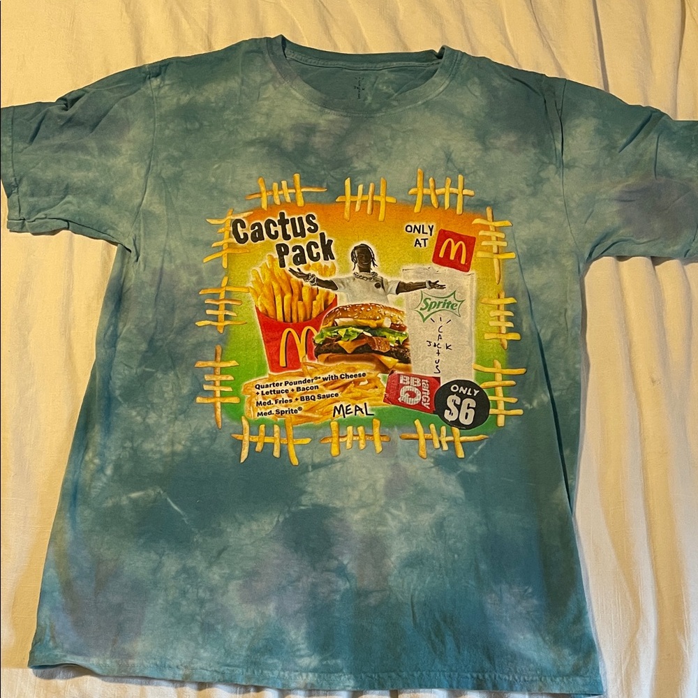 McDonalds x Cactus Jack by Travis Scott Blue Graphic Tee